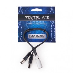 RockBoard Power Ace Current Doubler Y Cable, 2 x 2.1 x 5.5 mm barrel plug to 2.1 x 5.5 mm barrel socket