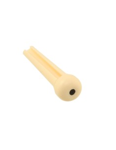 Allparts Cream Plastic Bridge Pin with Black Dot