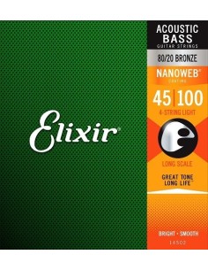 Elixir Acoustic Bass 80/20 Bronze Light Long Scale