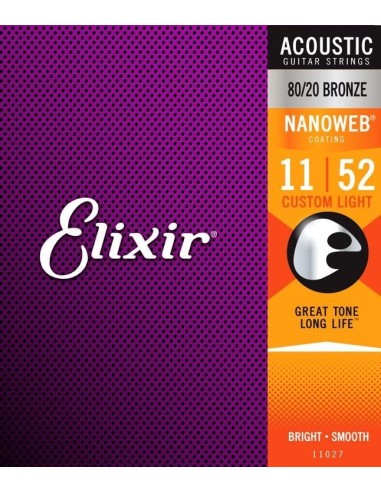 Elixir Acoustic Nanoweb Custom Light