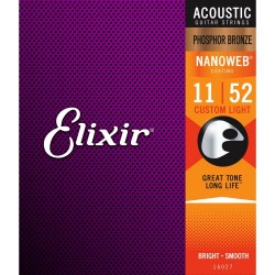 Elixir Acoustic Nanoweb Phosphor Bronze Custom Light