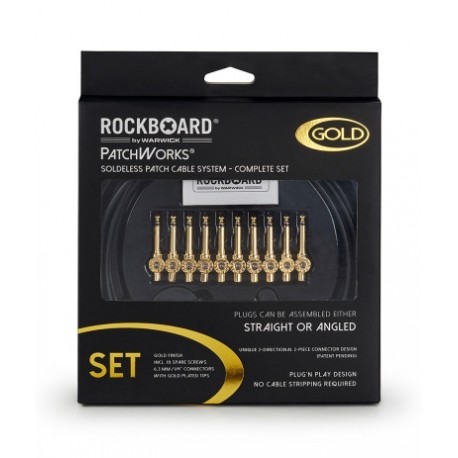 RockBoard PatchWorks Solderless Patch Cable Set Gold
