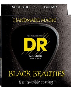 DR Strings Black Beauties Acoustic BKA12 Medium