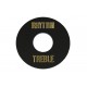 Allparts Black Plastic Rhythm/Treble Ring