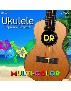 DR Strings Ukulele Multi-Color Soprano Concert