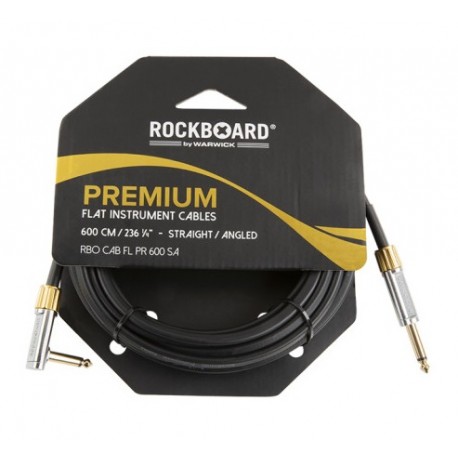 RockBoard Premium Flat Instrument Cable 6M Angled