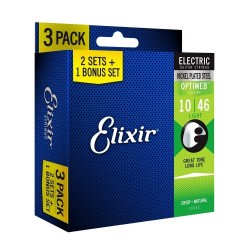 Elixir Electric Optiweb Light 10-46 3-Pack