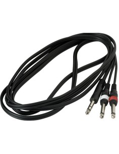 RockCable Stereo TRS to 2x Mono TS 3m