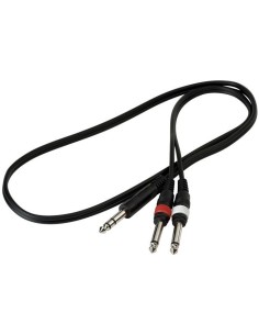 RockCable Stereo TRS to 2x Mono TS 1m