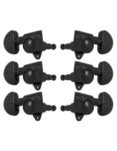 Grover 102-18BC Original Rotomatics with 18:1 Gear Ratio 3 + 3 - Black Chrome
