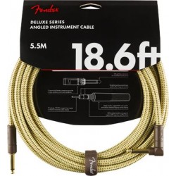 Fender Deluxe Series Instrument Cable Straight/Angle 5.5m Tweed