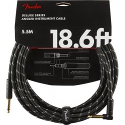 Fender Deluxe Series Instrument Cable Straight/Angle 5.5m Black Tweed