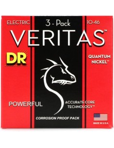 DR Strings Veritas Electric 3-Pack 10-46